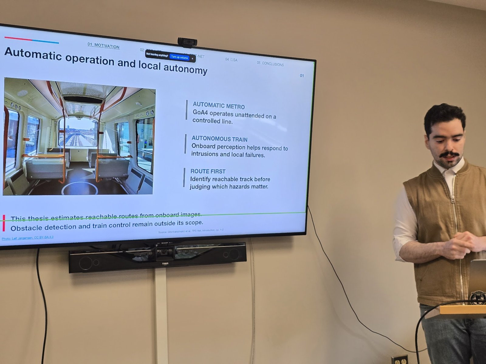 Mohammadjavad presenting his dissertation